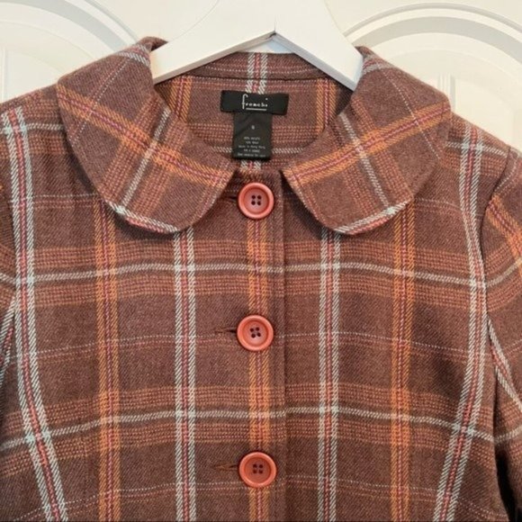 Nordstrom Frenchi Plaid Button Jacket Blazer Size Small - Picture 3 of 8